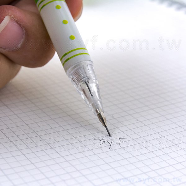 自動鉛筆-彩色網印環保禮品筆-透明筆管廣告筆-採購訂製贈品筆-8534-6